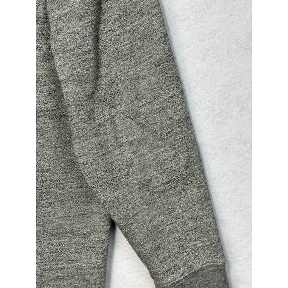 J Crew Sweater Mens Large Gray Oarsman 1/4 Zip Cotton Reimagined Elbow Patch - Picture 6 of 10